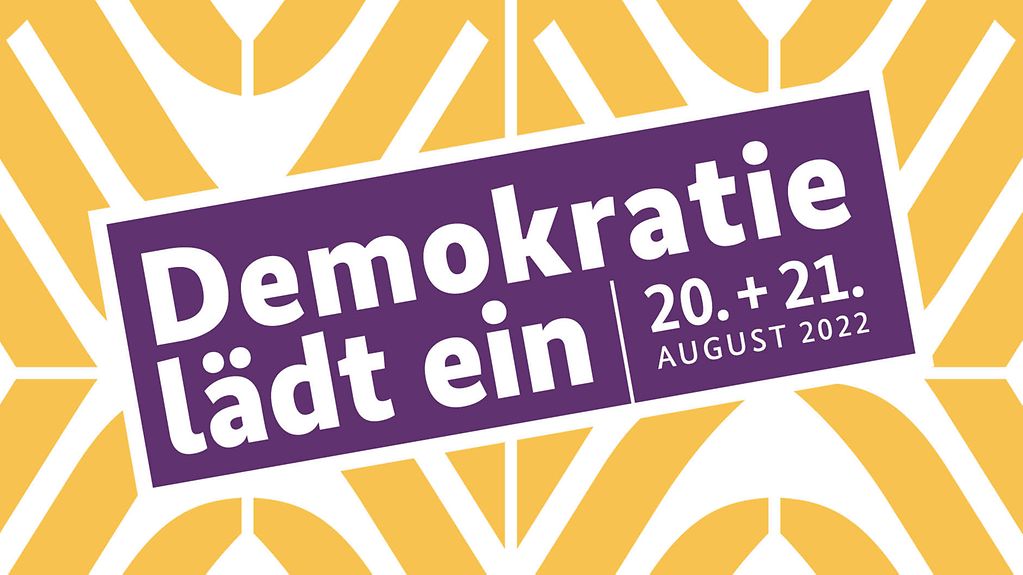 Grafik: Demokratie lädt ein - 20. und 21. August 2022